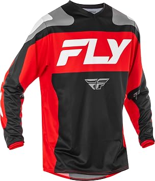 Fly Racing Mens F-16 Jersey Black/Red/White, Large