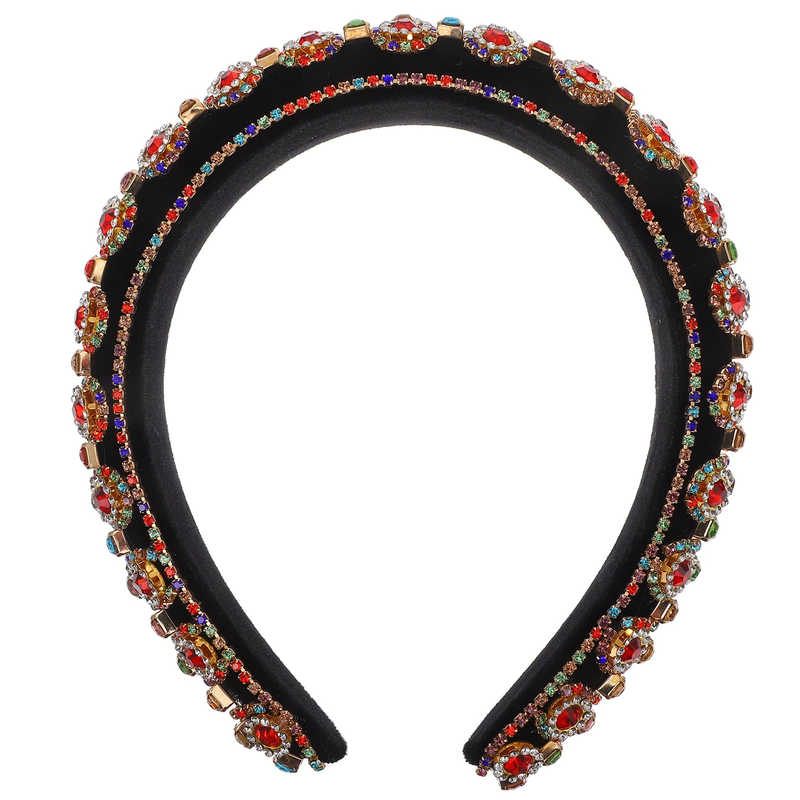 balacoo Fascia per capelli con strass alla moda per le donne con strass di cristallo russo fasce imbottite fasce per capelli da bagno fasce annodate fascia per capelli ragazza gemma in tessuto