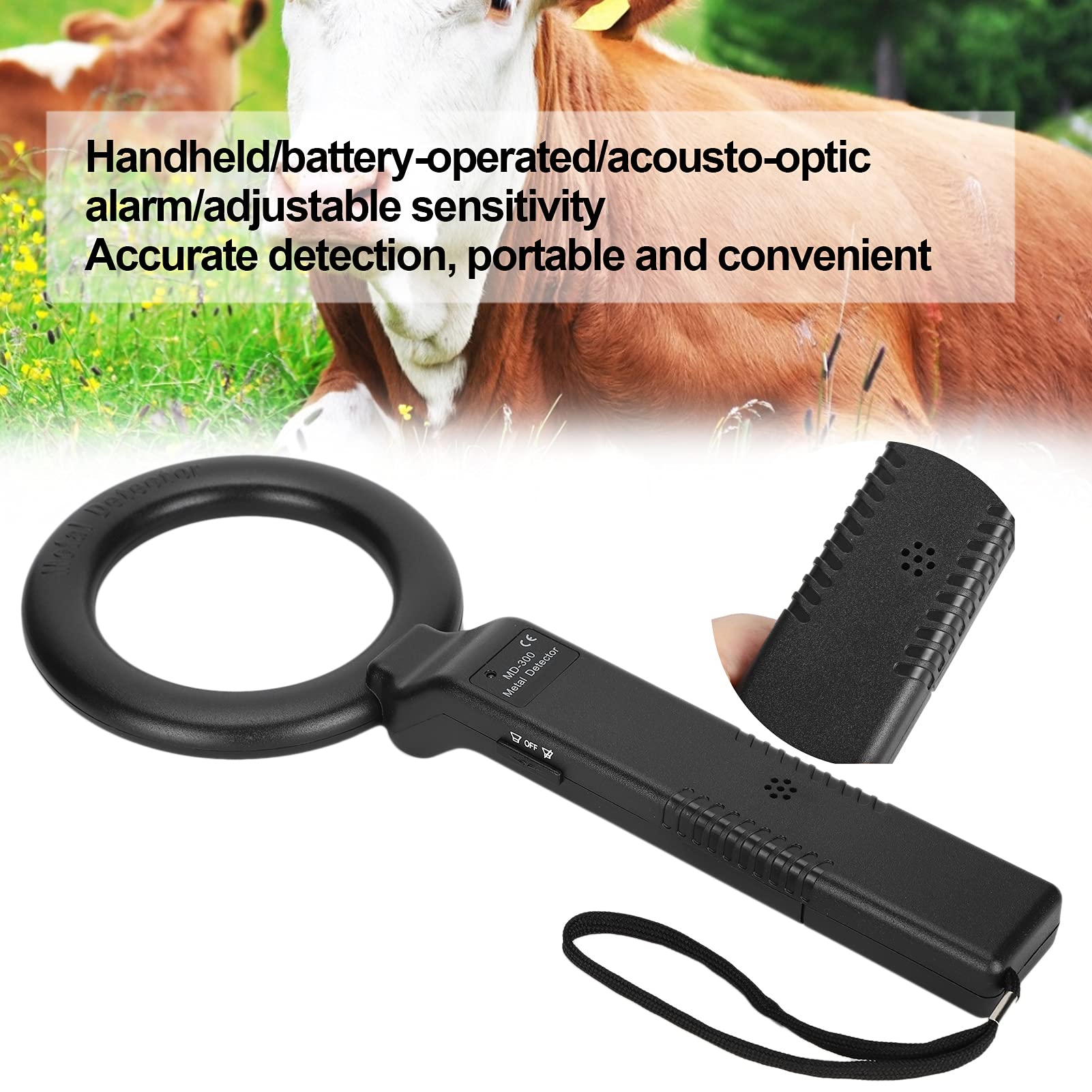 Escáner portátil ultrasensible para la salud del estómago de la vaca, detector de metales, equipo veterinario