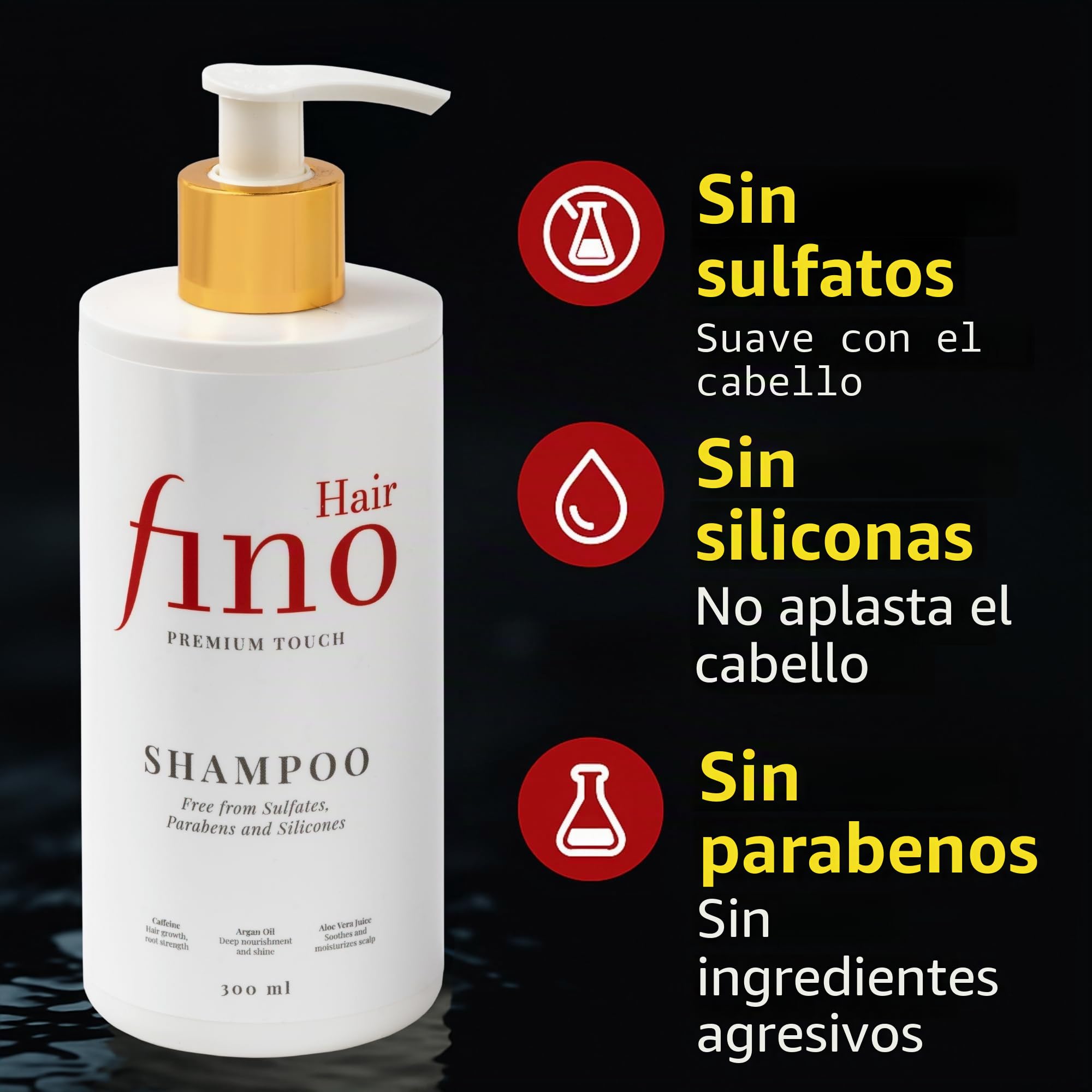 fino Hair Pack Champú y Acondicionador - cabello seco y dañado | Biotina, queratina y cafeína - cuidado, brillo y anti-frizz, sin siliconas ni parabenos