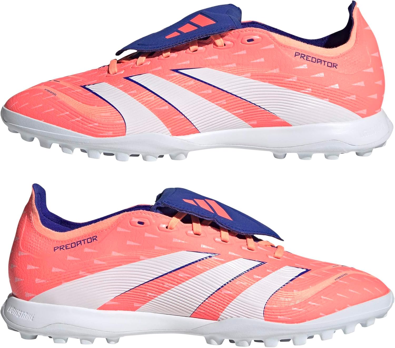 adidas League Fold-Over Tongue Turf Soccer Cleats - Black, White, Yellow