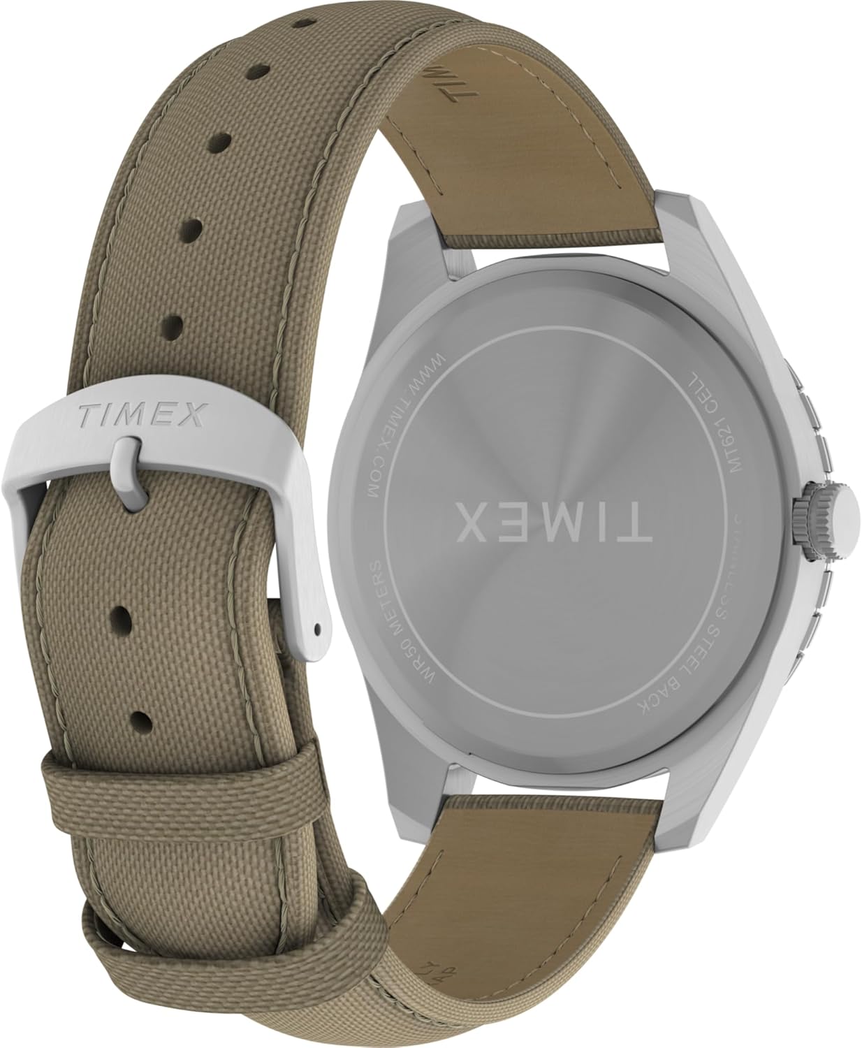 Timex Men's Expedition Field Solar 43mm Watch - Tan Strap Black Dial IP Steel Case