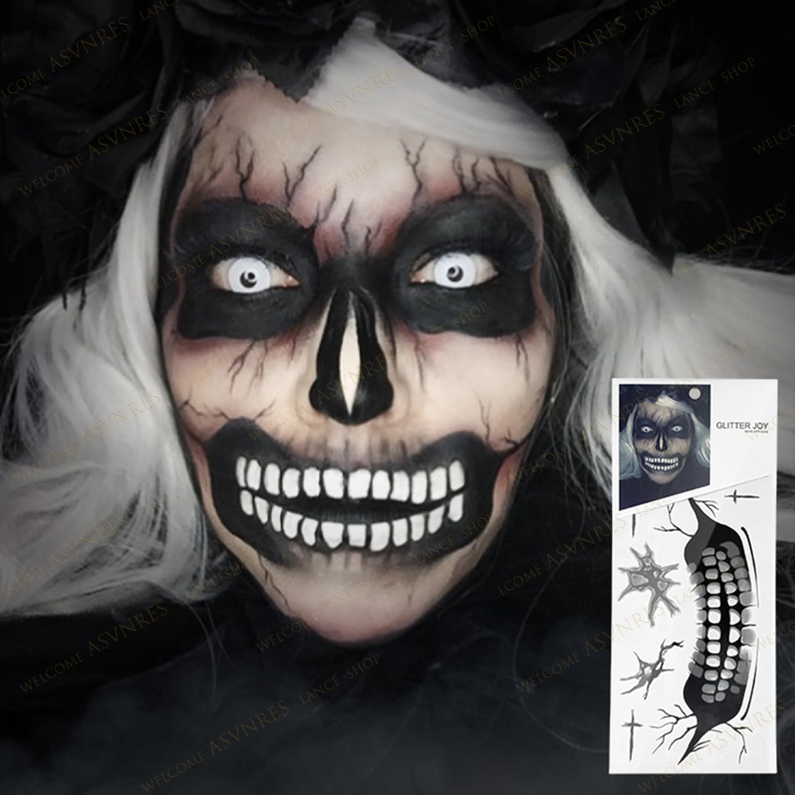 Amazon.com : ASVNRES Halloween Face Tattoos for Women Makeup