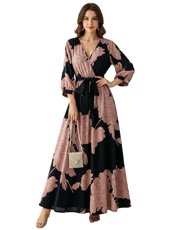 Dress for Women Western, Maxi Dresses, One Piece Long Gown Outfit