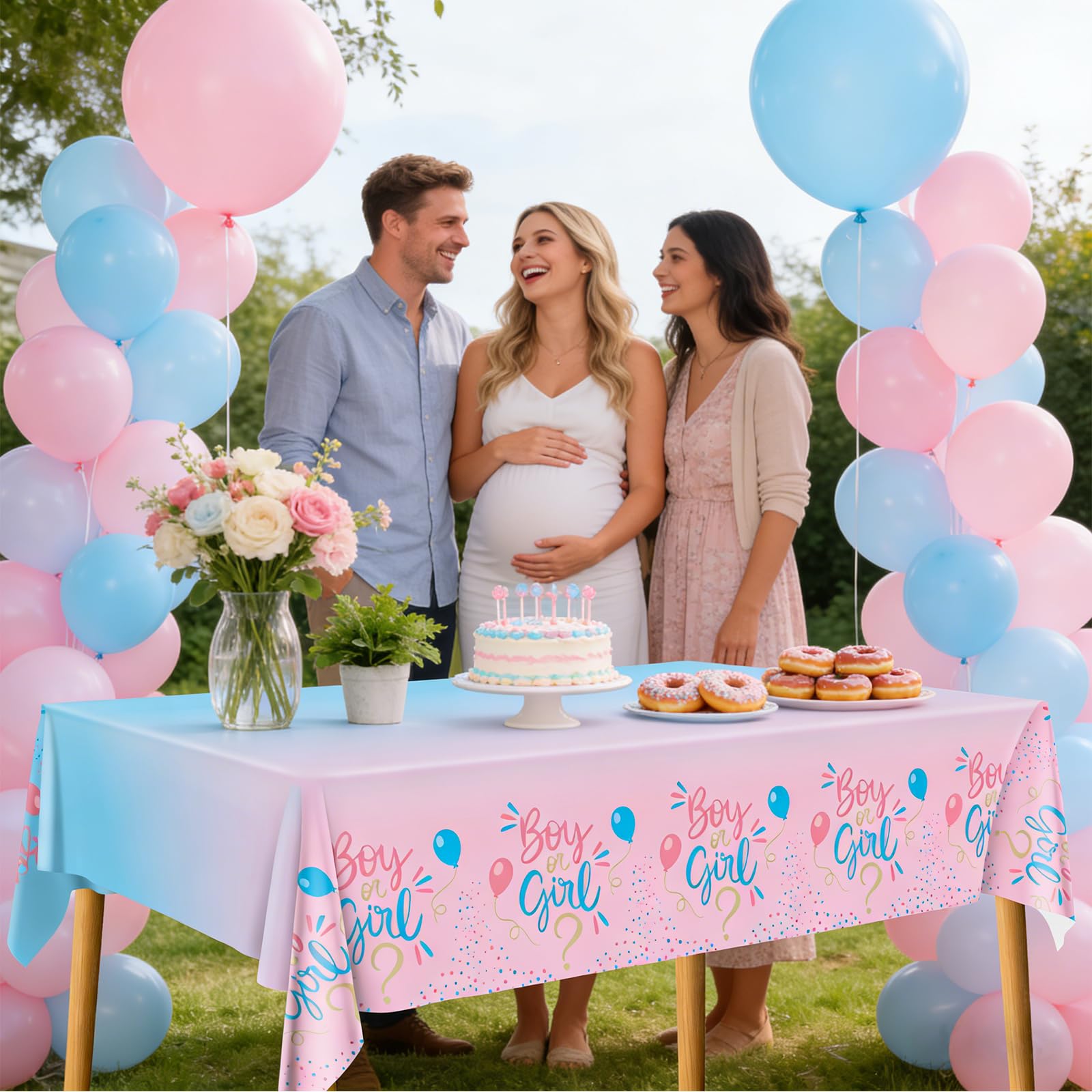 HNH 2 tovaglie usa e getta per rivelare il genere, 137 x 274 cm, decorazioni per feste di ragazzo o ragazza