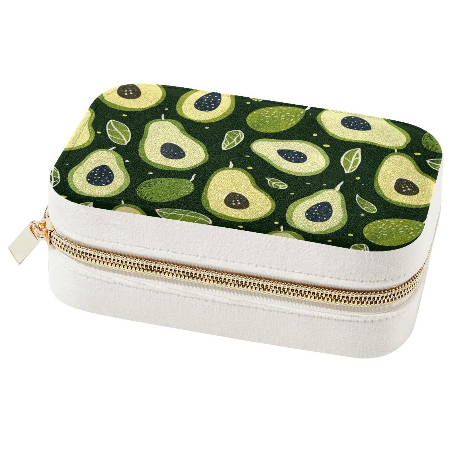 Boîte à bijoux portable avocat vert : cadeau de demoiselle d'honneur
