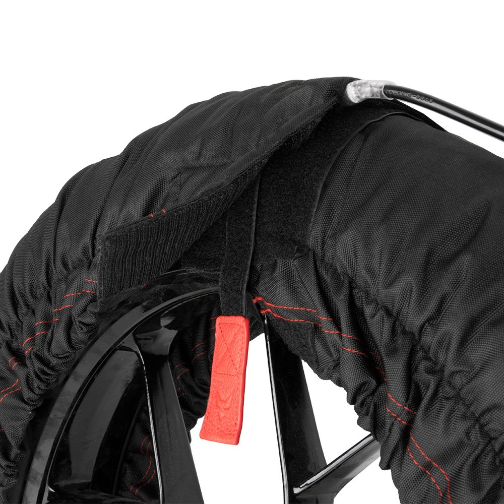 RACEFOXX Basic Reifenwärmer Tyre Warmers 80° C Heiztemperatur Superbike, 120/17 vorne und 180 bis 200/17 hinten Rennsport Heizdecken Motorrad