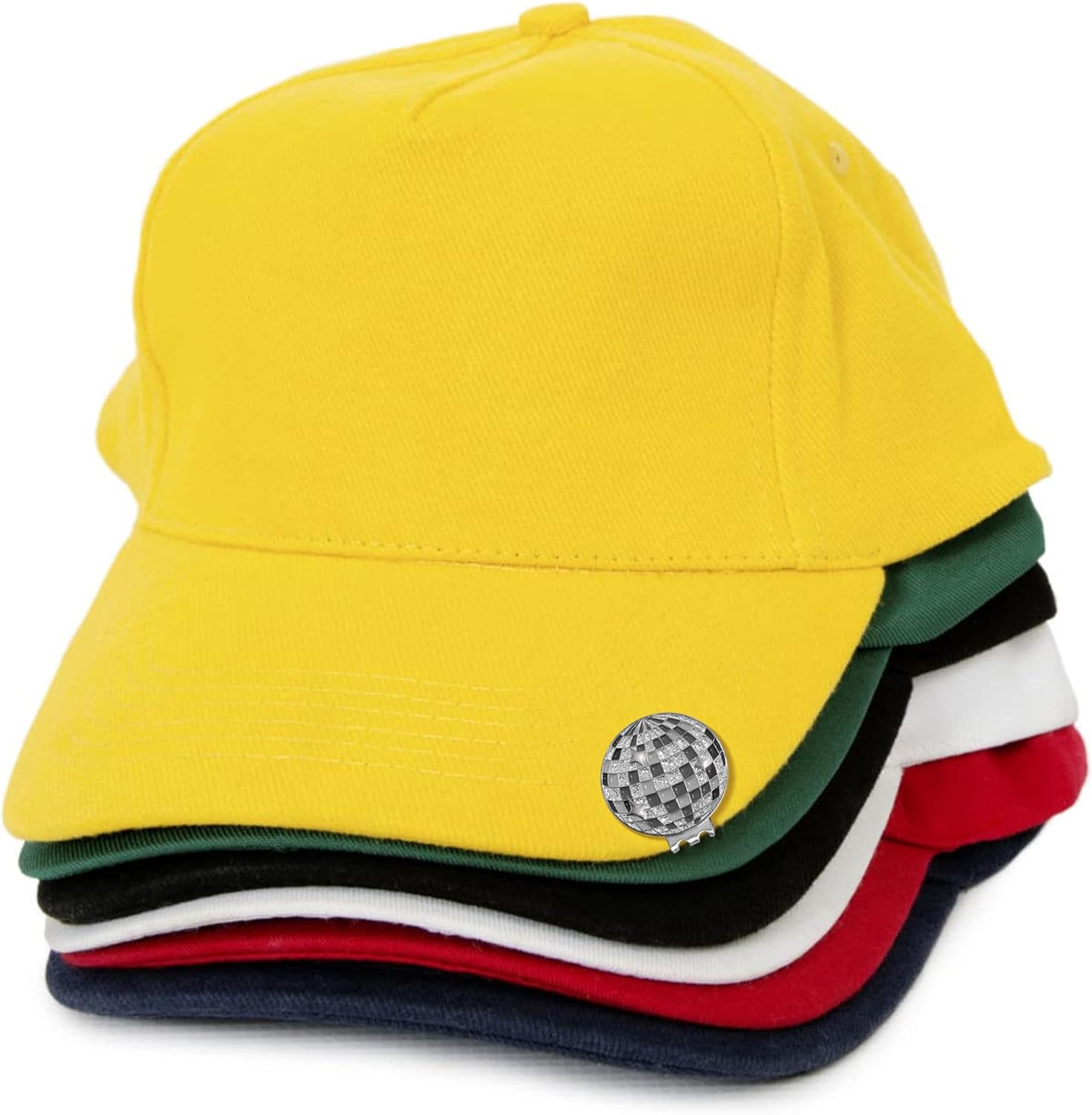 review Treasure Trades Disco Ball Golf Ball Marker Hat Clip Gift – Cute 25mm Metal Golfing Tool for Clipping to Cap, Visor – Novelty Gift for Golfer