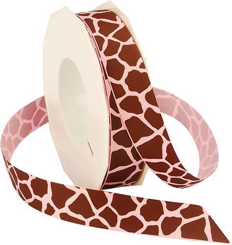 Morex Ribbon Cinta de grogrén de jirafa, 78 pulgadas por 20 yardas, rosa