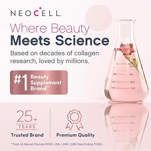 Miniatura 6 de NeoCell Vitaminas para el cabello, la piel y las uñas con colágeno, 150 cápsulas blandas, bioppetidos avanzados con queratina y ácido hialurónico,