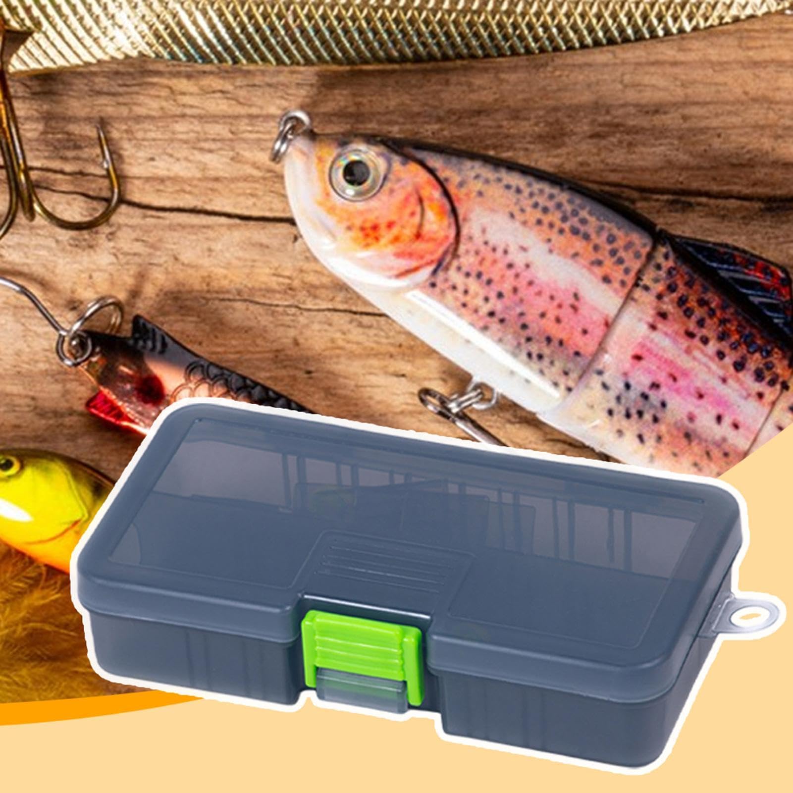 Boîte De Rangement Noire Transparente Avec Séparateurs Amovibles – Idéale Pour Outils Et Pêche