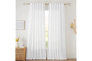 RYB HOME Sheer Linen Curtains for Effortless Illumination and Sophistication