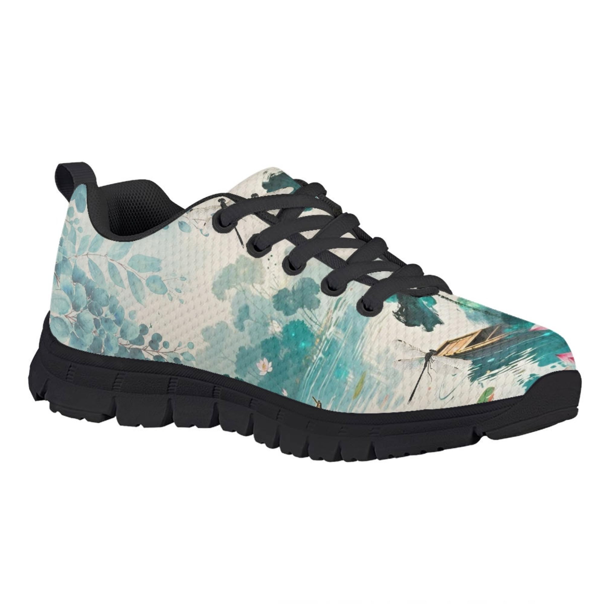 Dellukee Boys Girls Running Shoes Fashion Sneakers Kids Breathable Lightweight Non Slip Athletic Tennis Walking Shoes