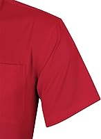 Vista 80 de Alimens & Gentle - Camisas de vestir con bolsillo y manga corta, de color liso y sin arrugas, estilo casual con botones, para hombres