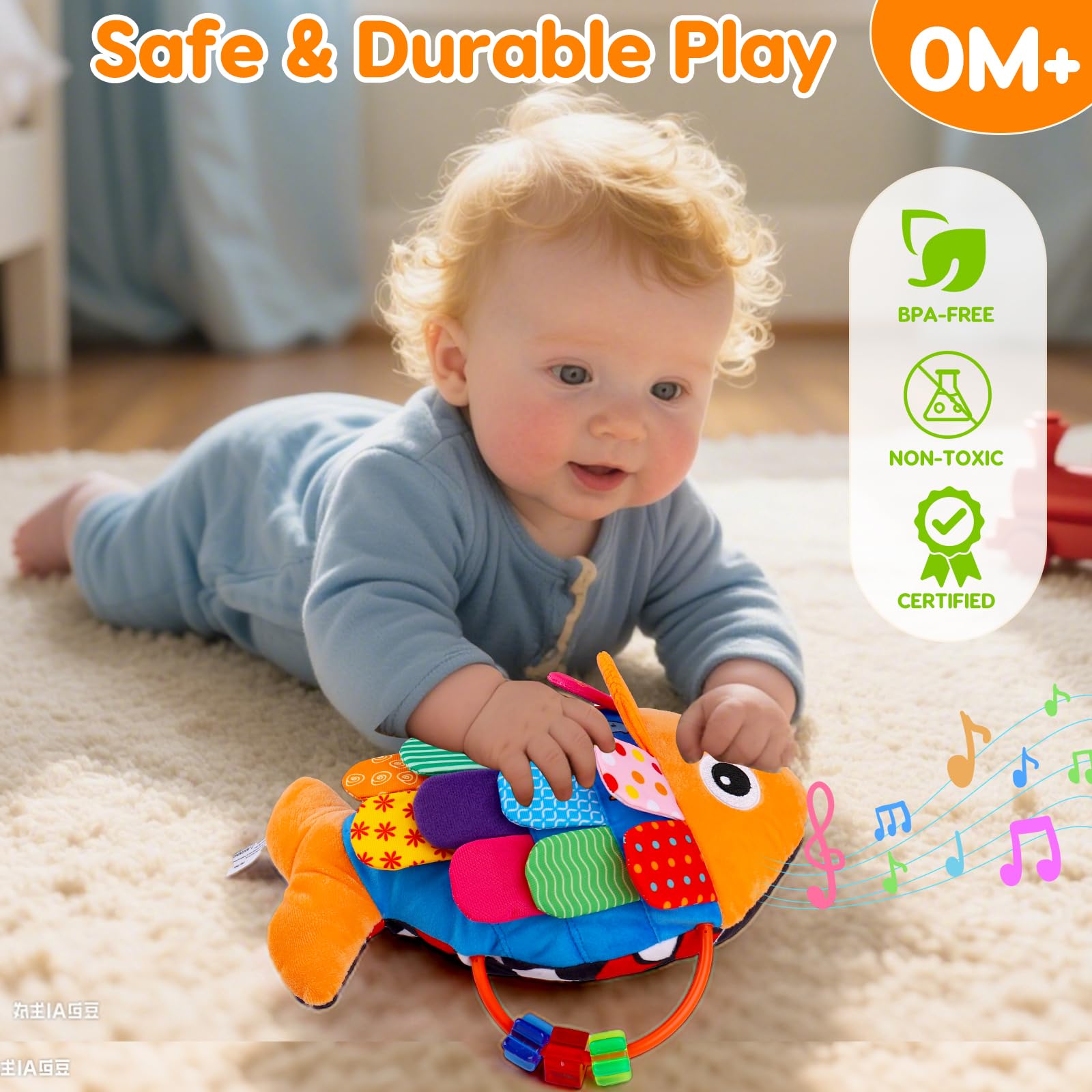 Lypsochaat Baby Sensory Book Tummy Time Toys