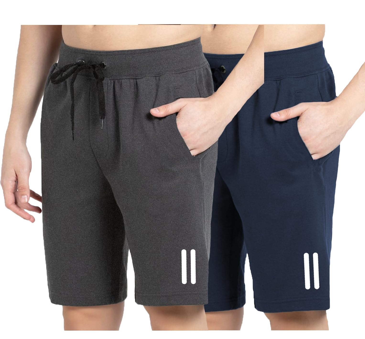 West Gate Clothing Plus Sizes Men's Cotton Knee Length Shorts | Casual and Night Wear Mens Shorts | A1