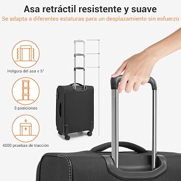 British Traveller 3PCS Softside Suitcase, Lightweight Luggage 20/24/28