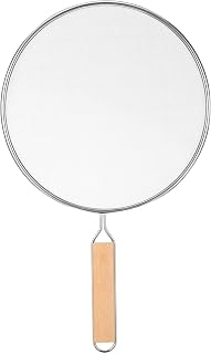 1PCS Splatter Screen for Frying Pan, 8Inch Stainless Steel Splatter Guard for Frying Pan Cooking Pots Food Strainer and Universal Cookware for Cooking, Kitchen Splash Guard No Oil Mess, No Burns