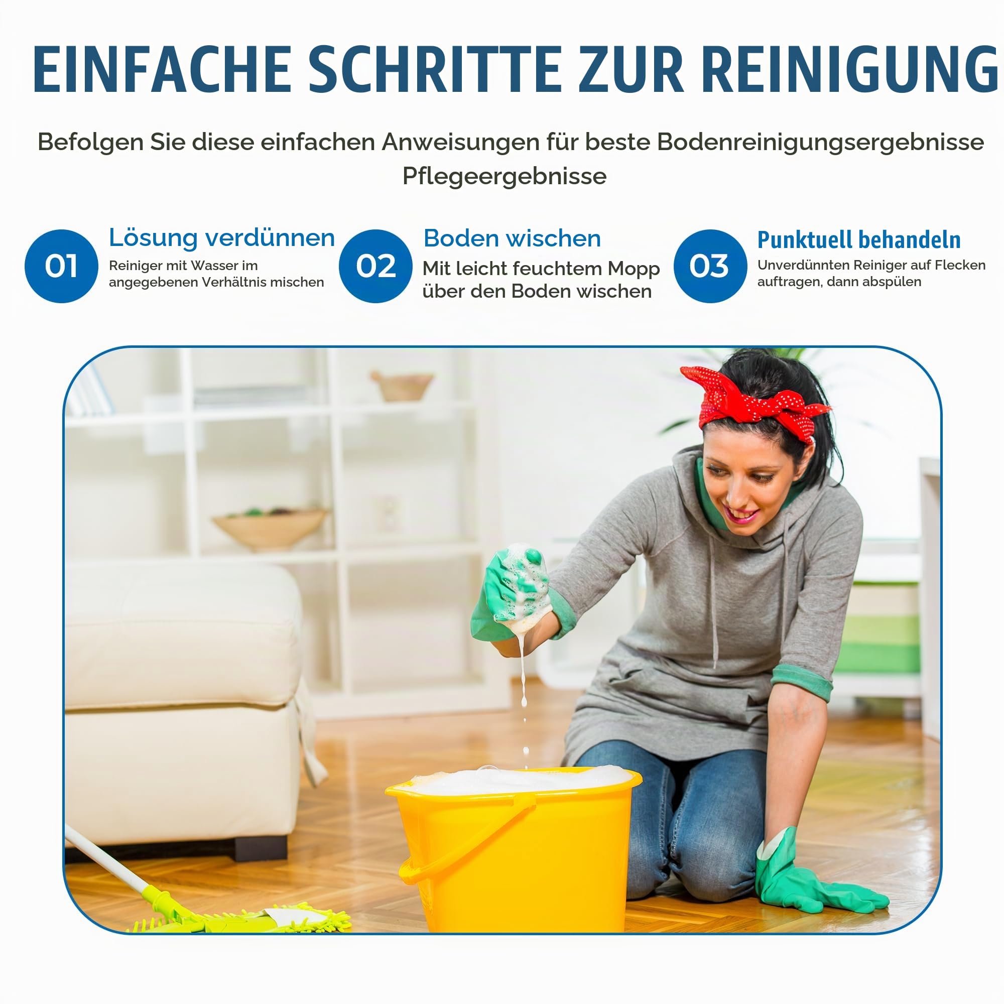 Dr. Schutz Parkett und Kork Reiniger 5 L | entfernt Schmutzablagerungen und löst Fettflecken | geeignet für die Unterhaltsreinigung und Bauschlussreinigung | lösemittelfrei | Made in Germany