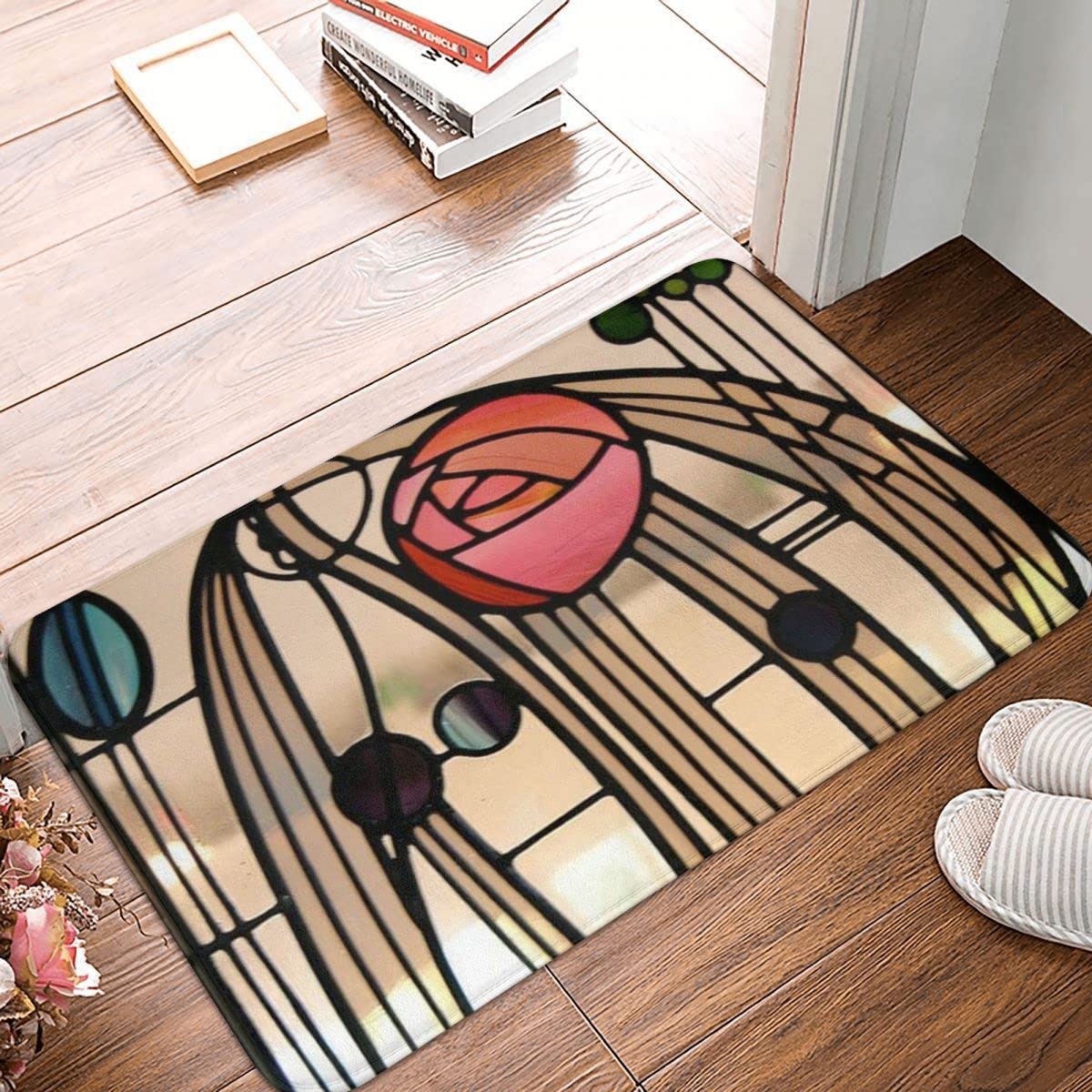 Entrance Floor Mat Window Charles Rennie Mackintosh Doormat Carpet Mat Rug Polyester Anti-slip Floor Decorroom Balcony home Decoration 20"x32"
