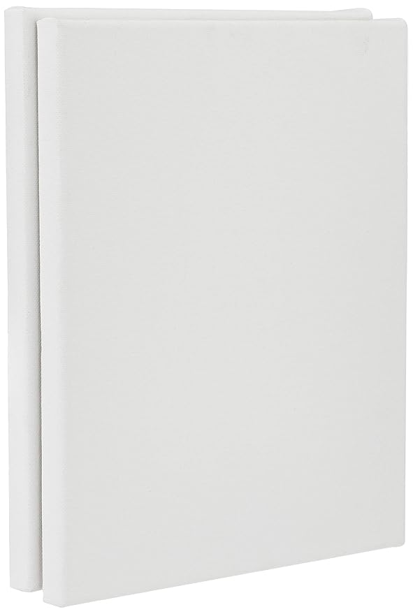 Amazon Brand – Solimo Medium Grain Cotton Stretched Canvas with Wooden Frame, 10 x 12 inch, Set of 2 at Rs. 119