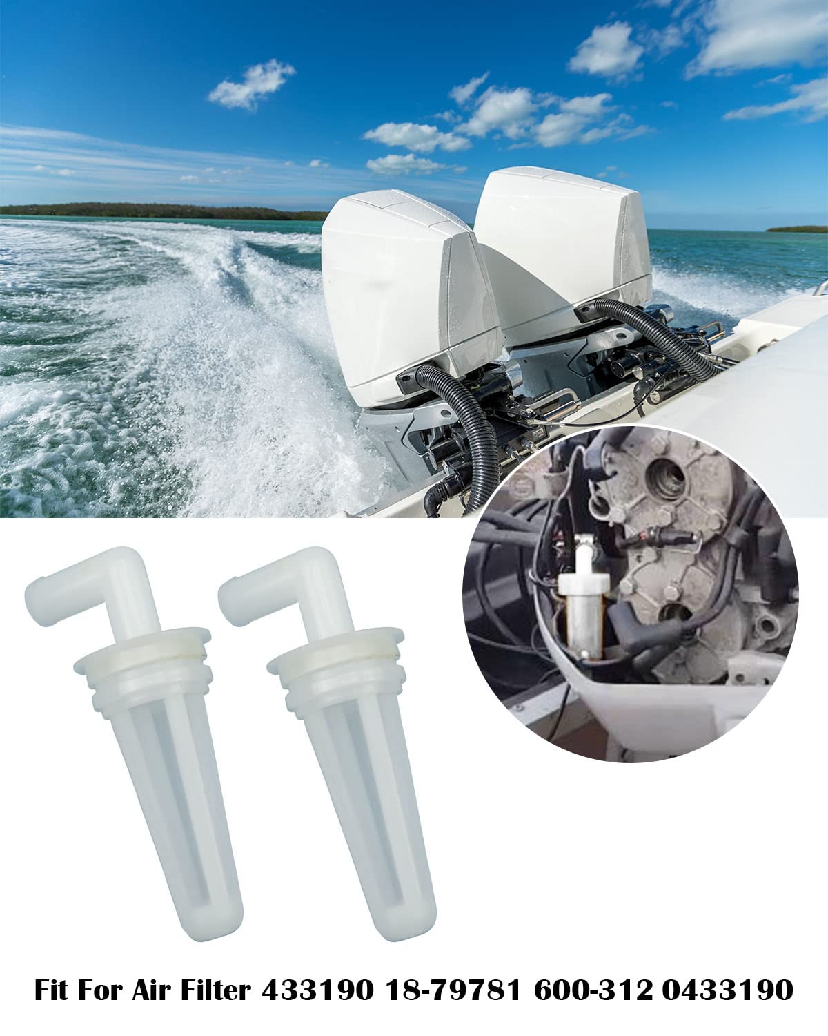 HeuroFosh 5007335 Filtre à Carburant En Ligne Pour Moteurs Hors-bord Johnson Evinrude 40 50 60 75 90 115 150 175 200 HP 5005266 18-7722 - Foto 4