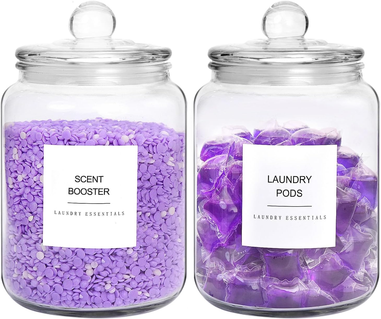 Vumdua Glass Jars for Laundry Room Organization Jars, Half