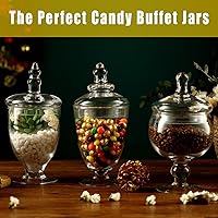 Vista 2 de Apothecary - Tarros decorativos de cristal para dulces, exhibición de buffet, elegante tarro de almacenamiento, recipientes decorativos