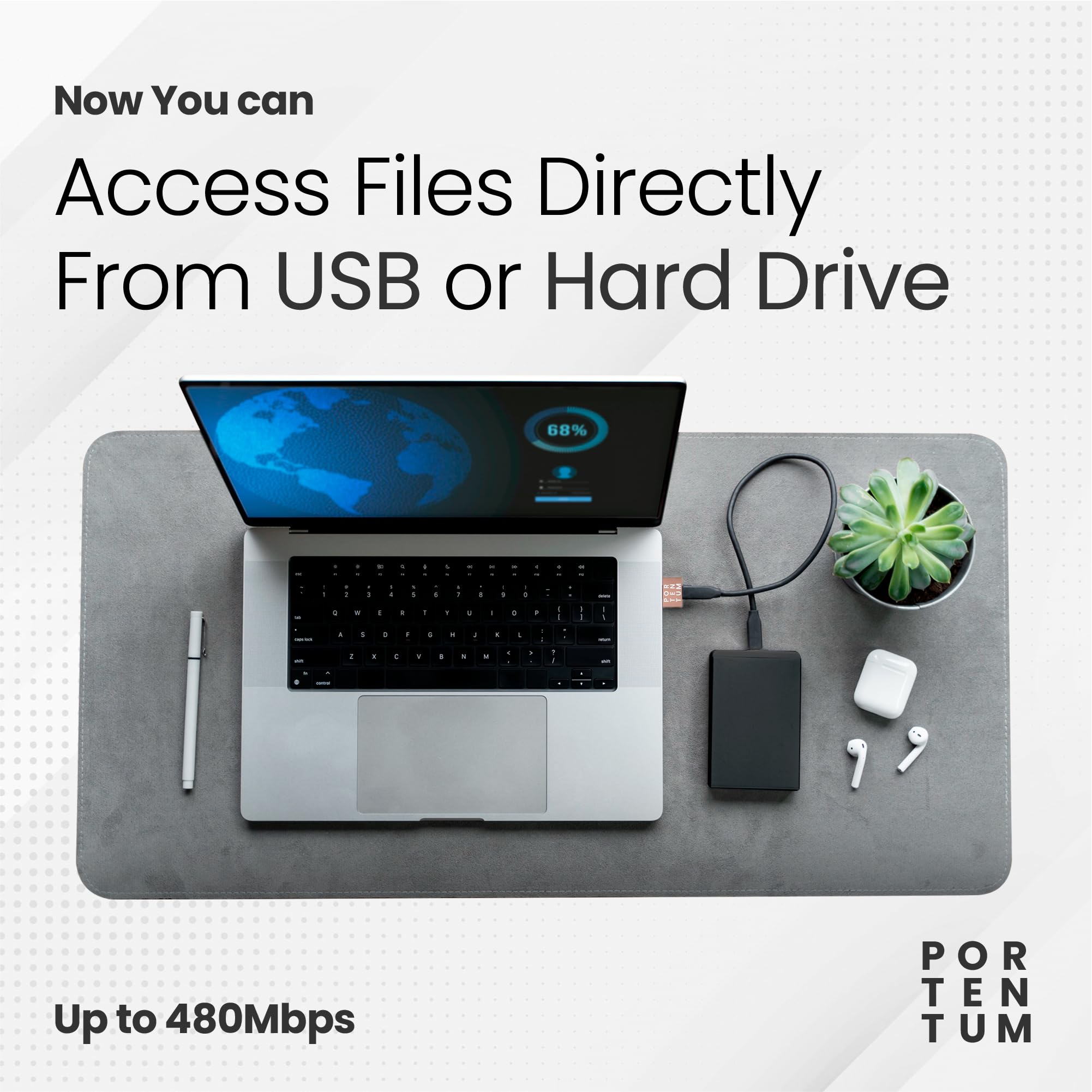 Adattatore USB-C A USB 4 Pezzi | Convertitore Type-C | Per IPhone Samsung Xiaomi | Nero - Foto 3