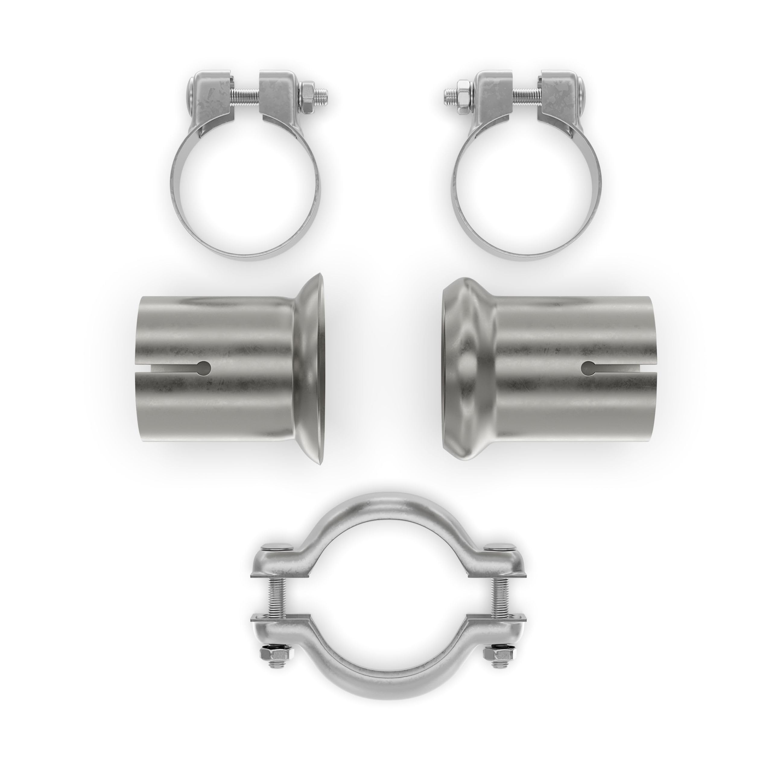 Universal PSA Reparatur Verbindungsset Schalldämpfer Auspuffrohr Flansch mm mit Schellen für alle PKW und LKW ohne Schweissen ~~INNENDURCHMESSER Ø60mm ~~