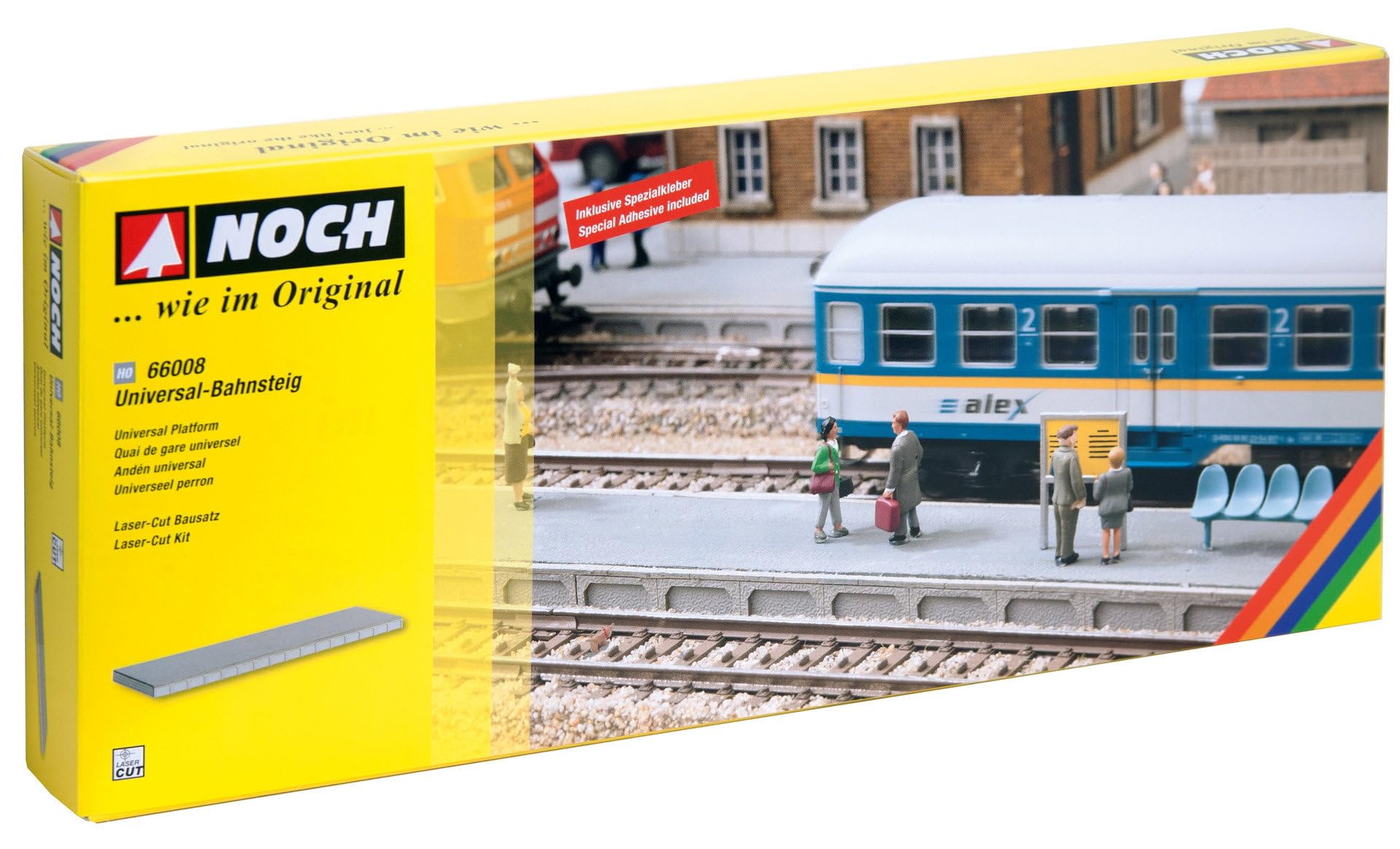Noch 66008 - Modellismo Ferroviario, banchina Universale, Taglio a Laser