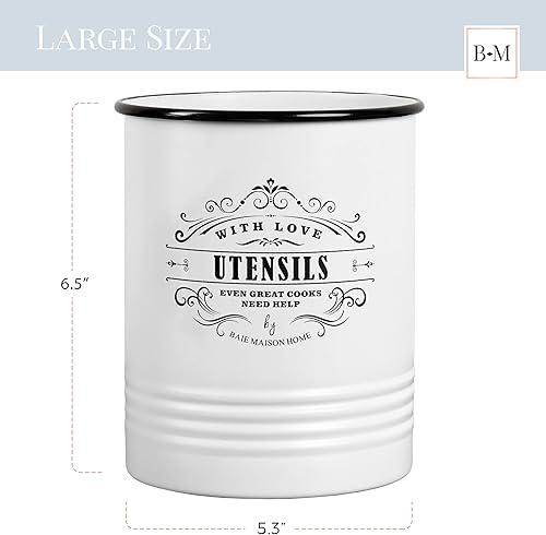 Miniatura 4 de Baie Maison Panera blanca extragrande para encimera de cocina, con 3 recipientes de cocina grandes a juego, juego de 3 unidades, juego de café, té,