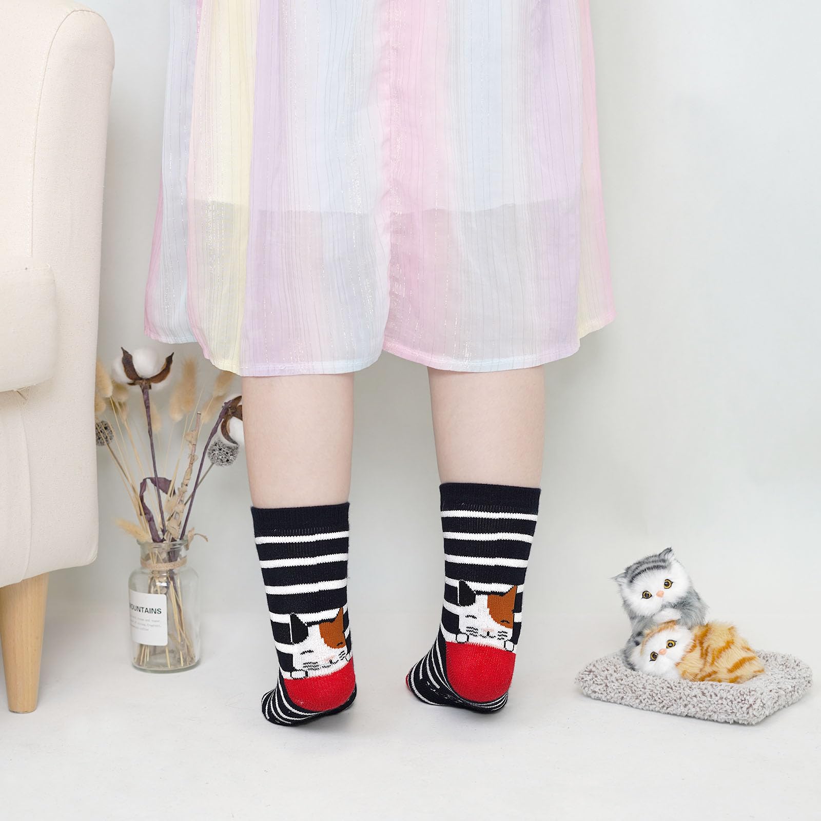 PUTUO Calzini Bambina Calze Invernali: Calze Termiche in Cotone per Bimba - Calzini Caldo Inverno per Bambini 2-11 anni