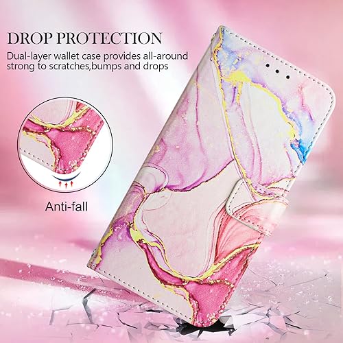 Miniatura 4 de Funda para Xiaomi Poco M4 Pro 4G, funda de piel tipo cartera con tarjetero y soporte para tarjetas para niñas y mujeres, diseños de moda de mármol,