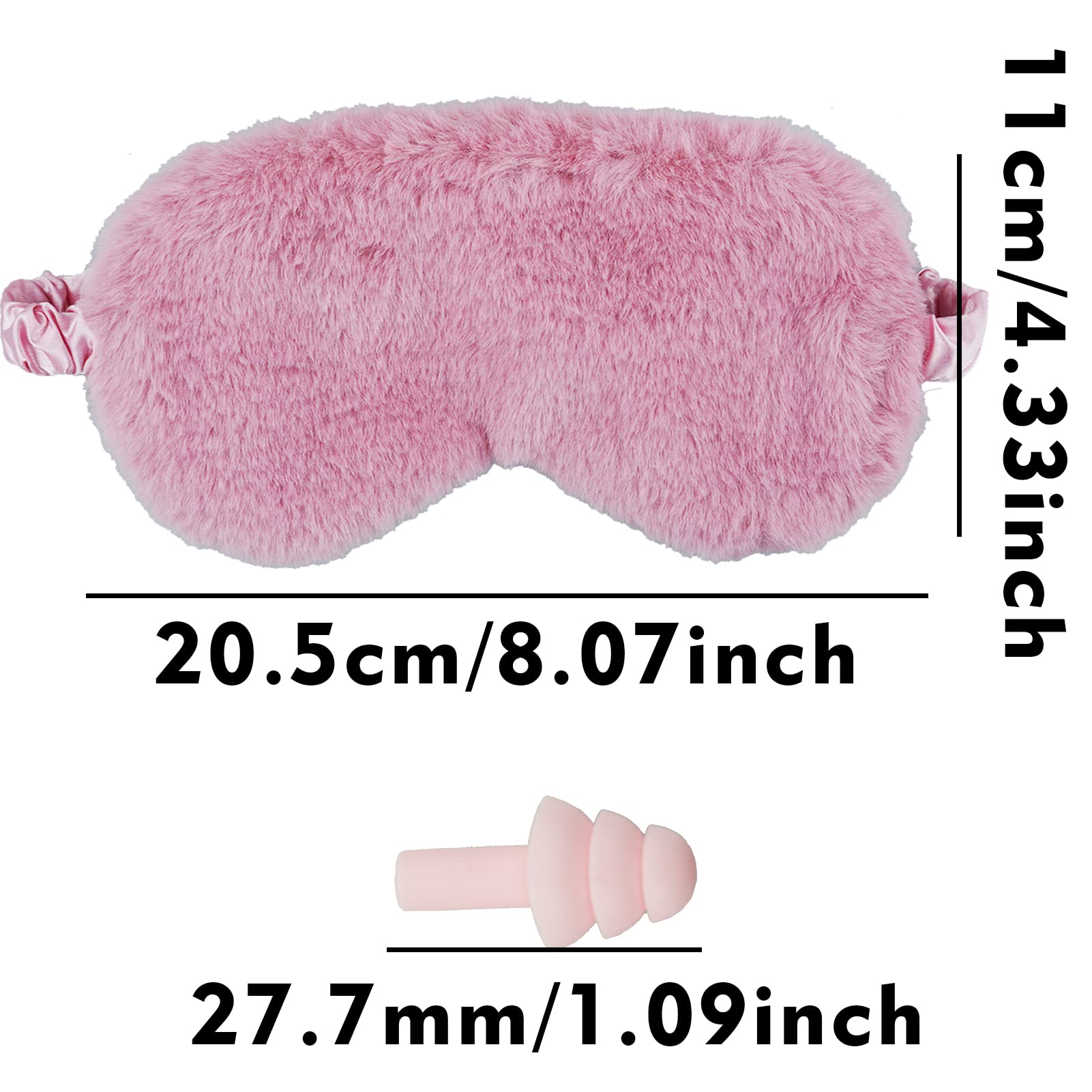 3Pack Silk Sleeping Masks for Women Blackout Sleep Eye Mask, Soft Night Mask, Fluffy Eye Covers with Travel Pouch - Image 2