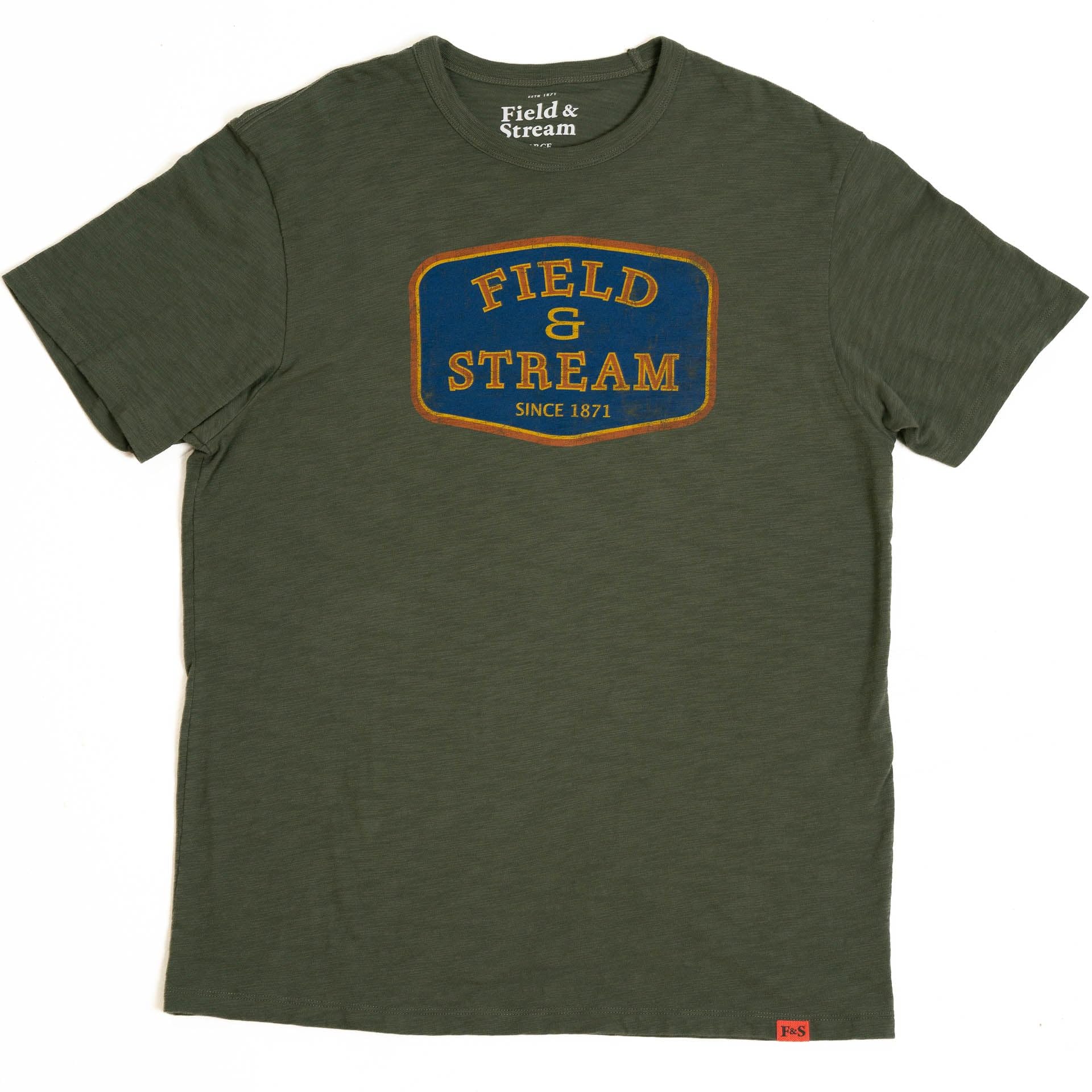 Field & Stream Roosevelt Tee Shirt Olive Green, Olive Green, Medium