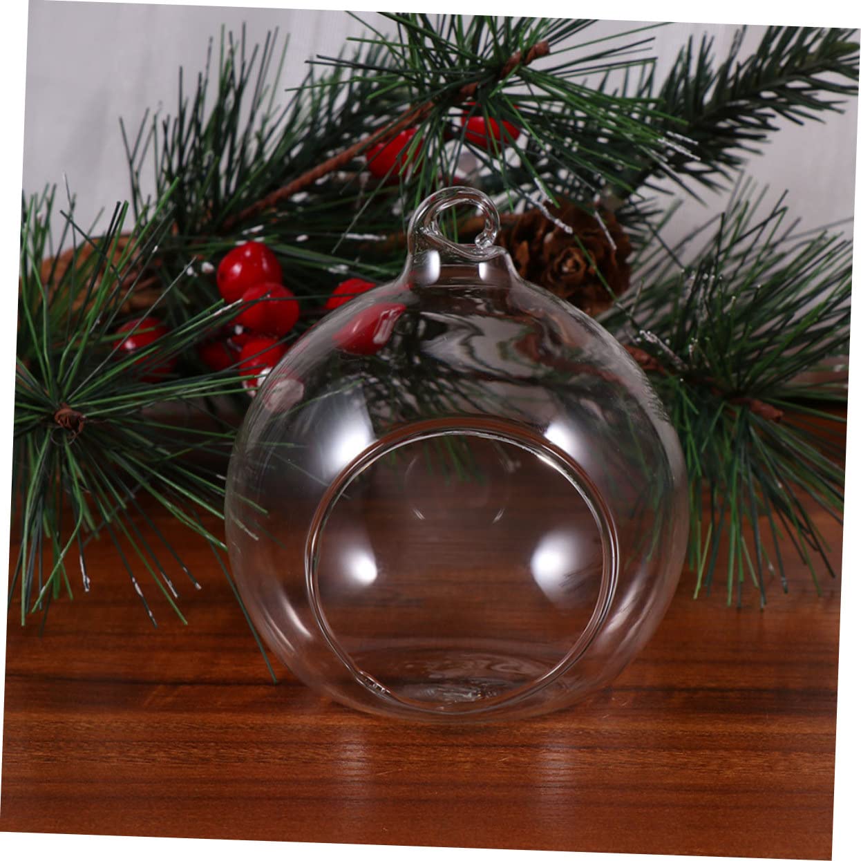 ABOOFAN 3piezas Bolas Navideñas Transparentes de Diseño de Agujero para Colgar como Adornos Colgantes para Decoración de Ventana