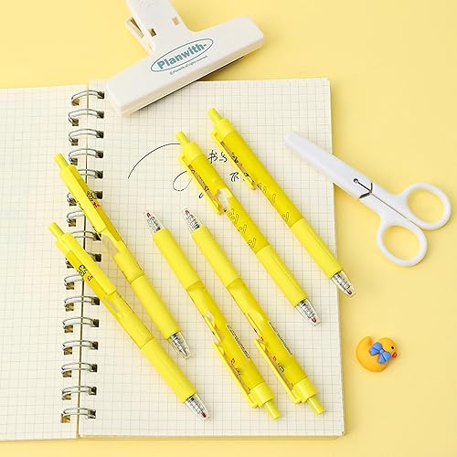 Miniatura 3 de Juego de 6 bolígrafos de anime, bonitos bolígrafos de gel japoneses Kawaii de 0.020 in para niñas, niños y adultos (negro)