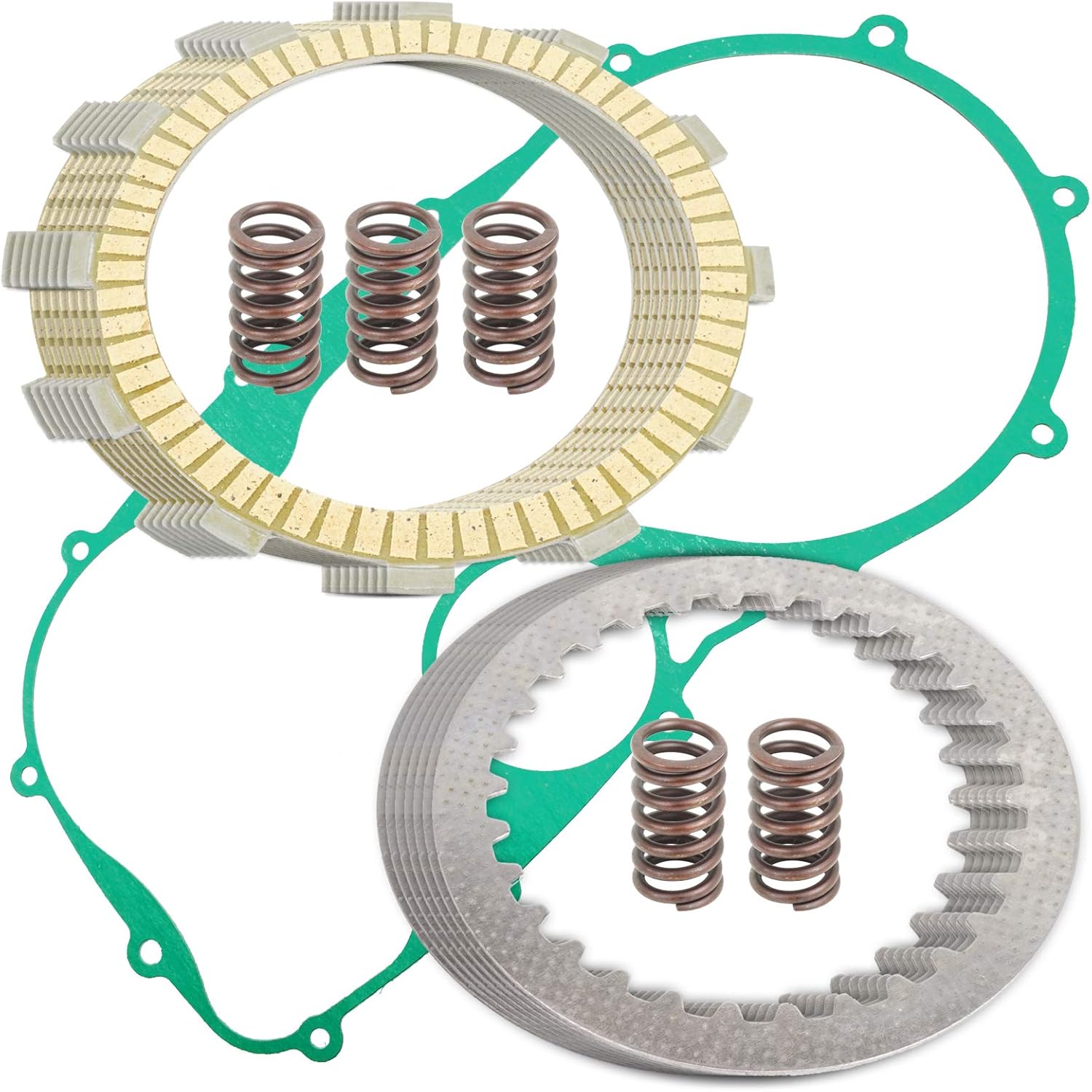 Caltric Clutch Friction Plates and Gasket Kit Compatible with Kawasaki Vulcan 800 VN800E Drifter