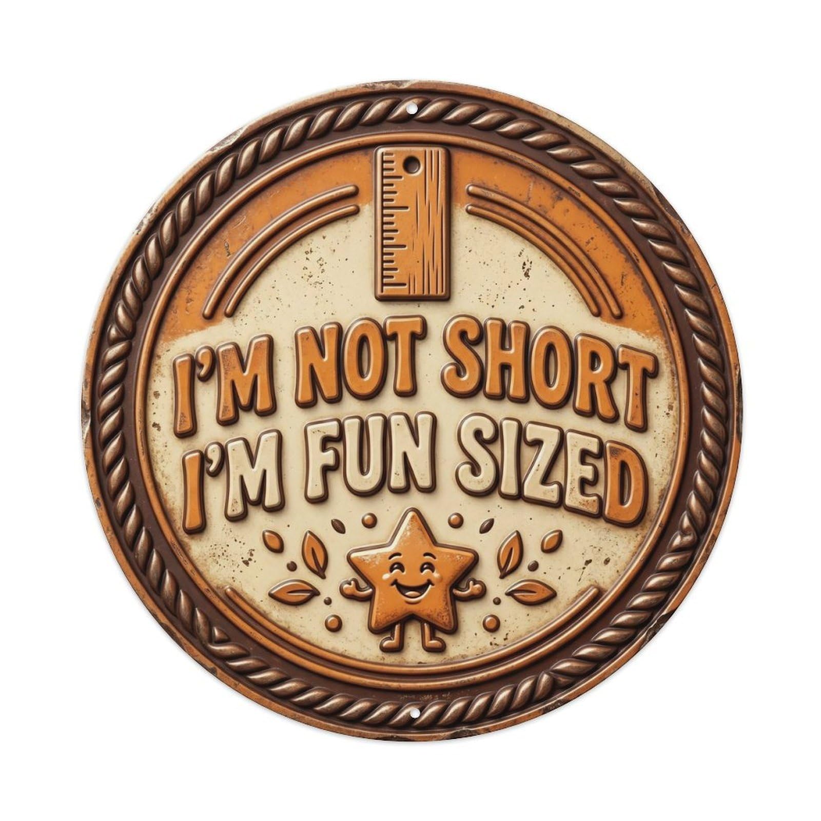 Im Not Short Im Fun Sized Classic Garage Display Slogans Metal Tin Sign
