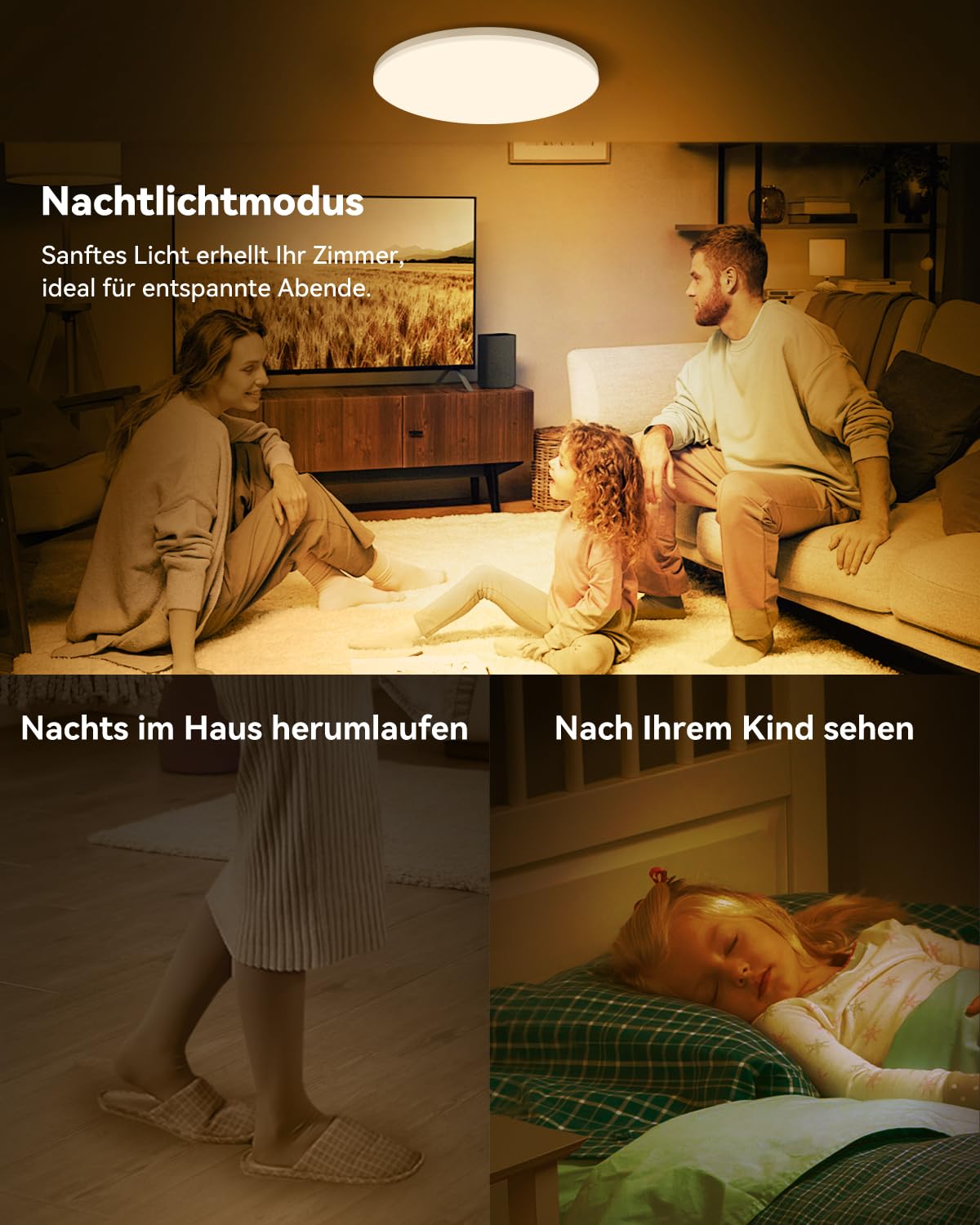 RGB LED Deckenleuchte rund 33W, 40CM dimmbar mit App, Fernbedienung