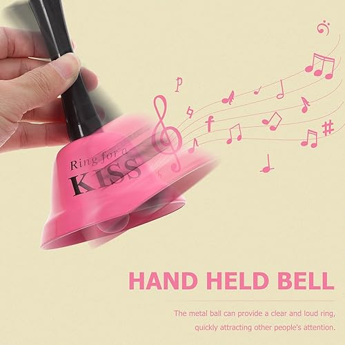 Miniatura 6 de HOMSFOU Campana de mano del alfabeto, campana de llamada de Papá Noel, campana de llamada de trineo, campana de metal, campana de servicio de barra