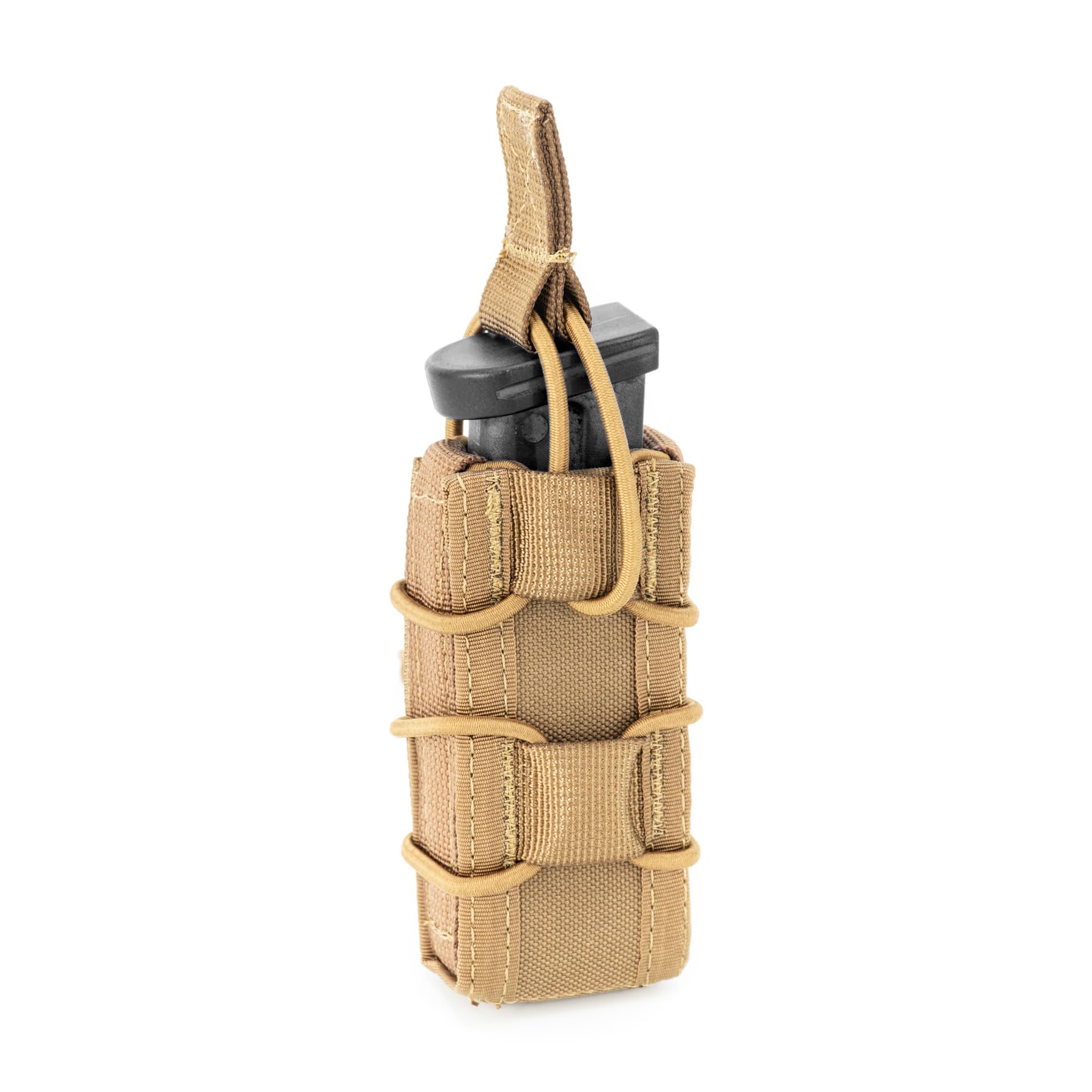 OPENLAND Tactical Porta Caricatore Pistola Fast – Open Top con Ritenzione Elastica, Attacco Molle, per Uso Tattico, Sportivo e Sicurezza
