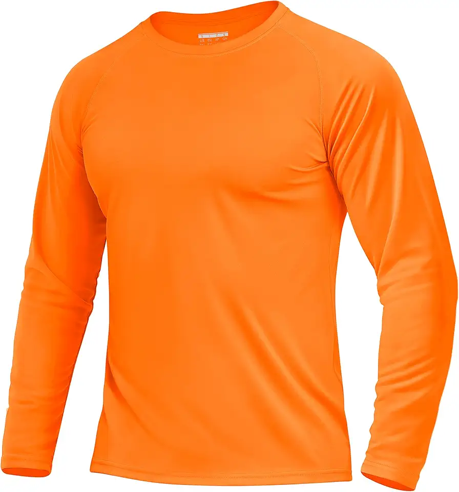 Boladeci Men's UPF 50+ Sun Protection UV SPF Shirts Long Sleeve Lightweight Quick Dry Swim T-Shirts Rash Guard