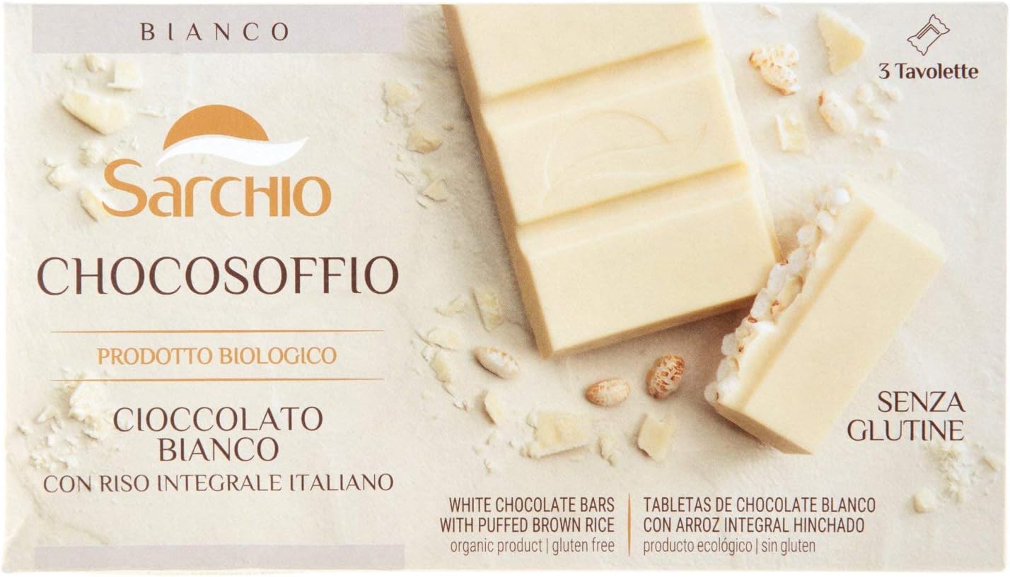 Sarchio - Soffio di Riso Con Cioccolato Bianco - 3x25g