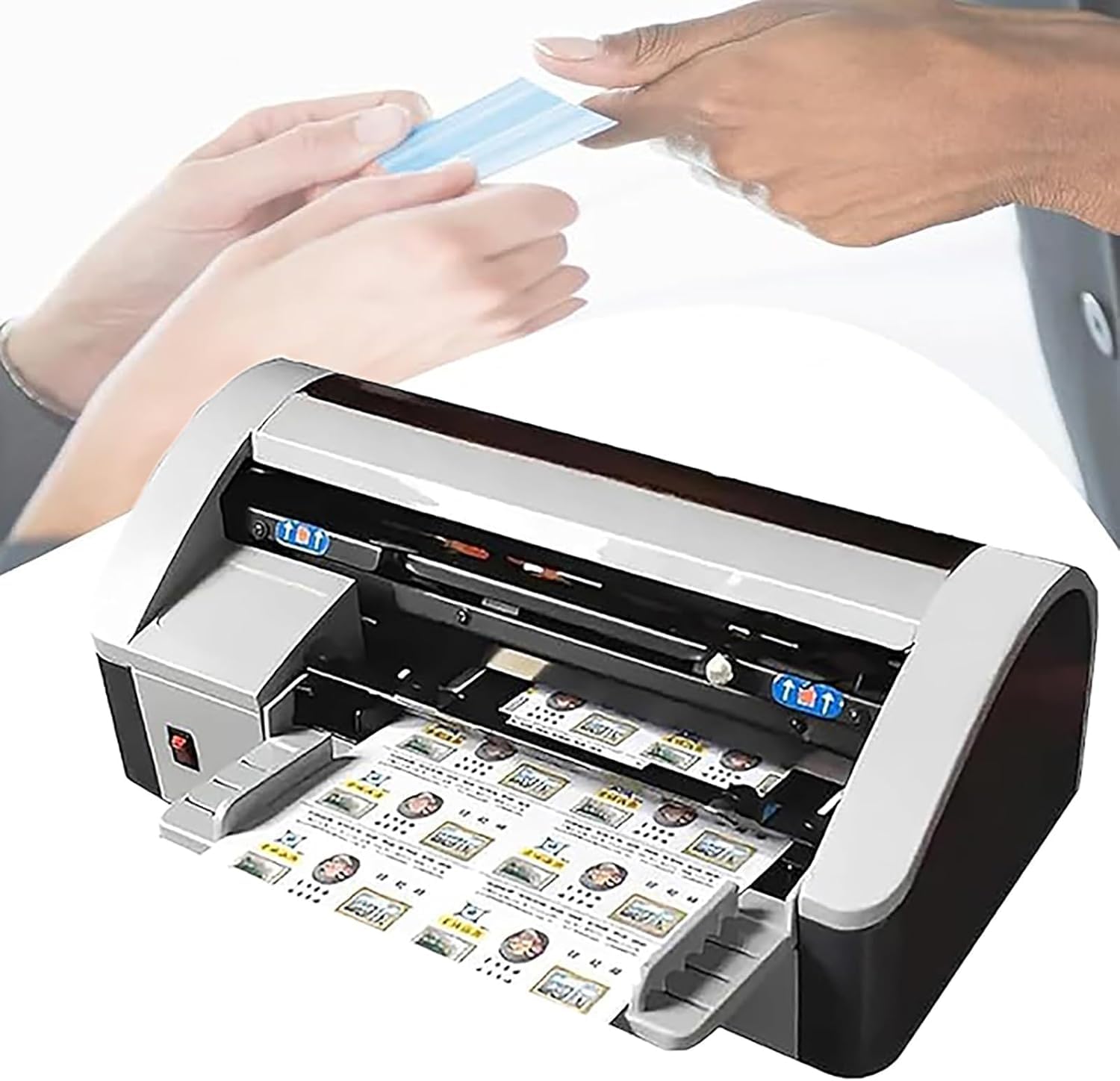 SBCGFY Electric Business Card Cutting Machine, 90Mm×54Mm Business Card Cutter, Adjustable Margin 5-15Mm, For Business, Postcard, Invitation