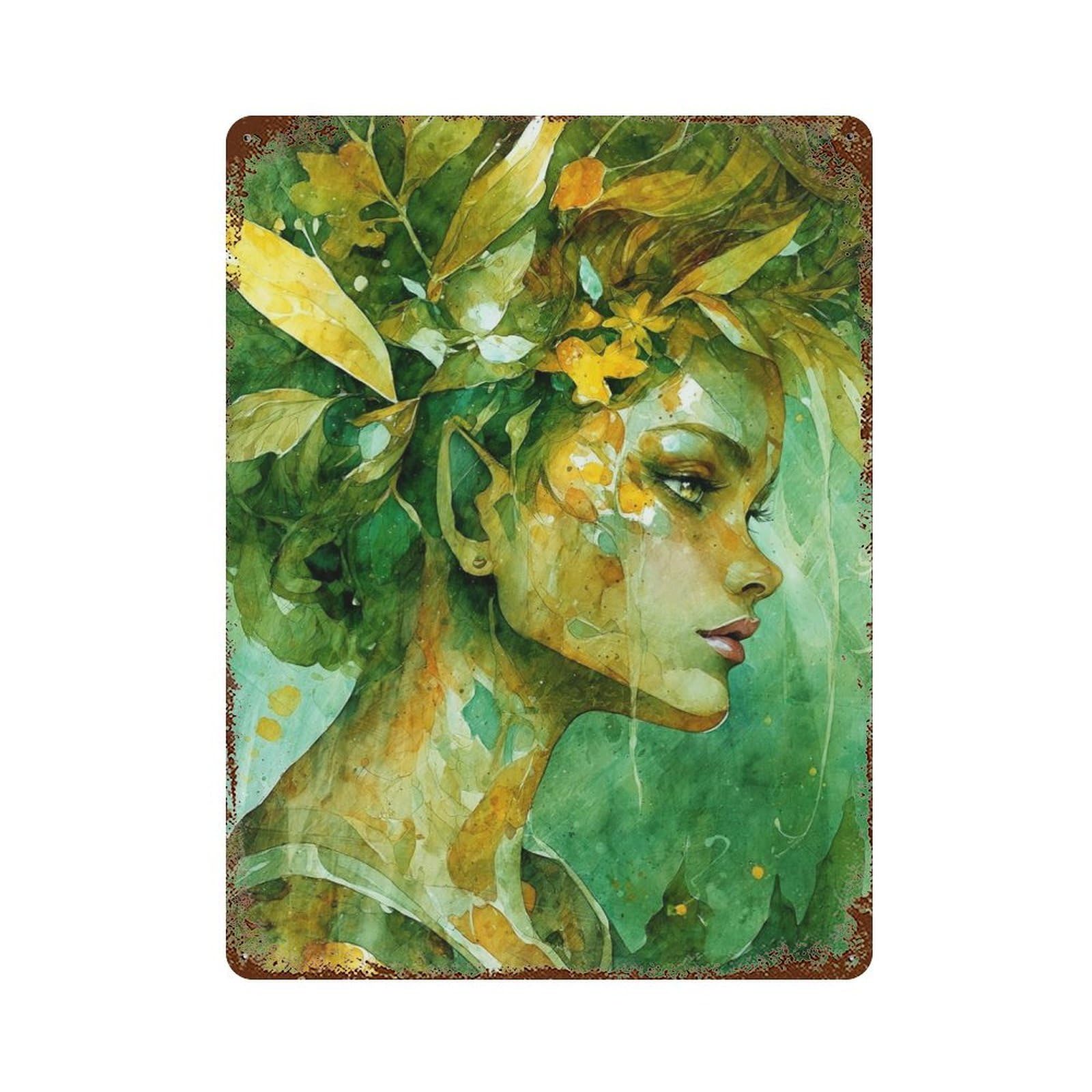 Spring Whisper Rusty Metal Tin Sign 15.7"x11.8", Industrial Home Decor for Garage, Pub Or Kitchen