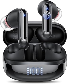xinwld Wireless Earbuds, Bluetooth 5.4 Ear Buds in Ear with 4 ENC Noise Cancelling Mic, New Wireless Earphones HiFi Stereo Deep Bass 40H Playtime, Dual LED