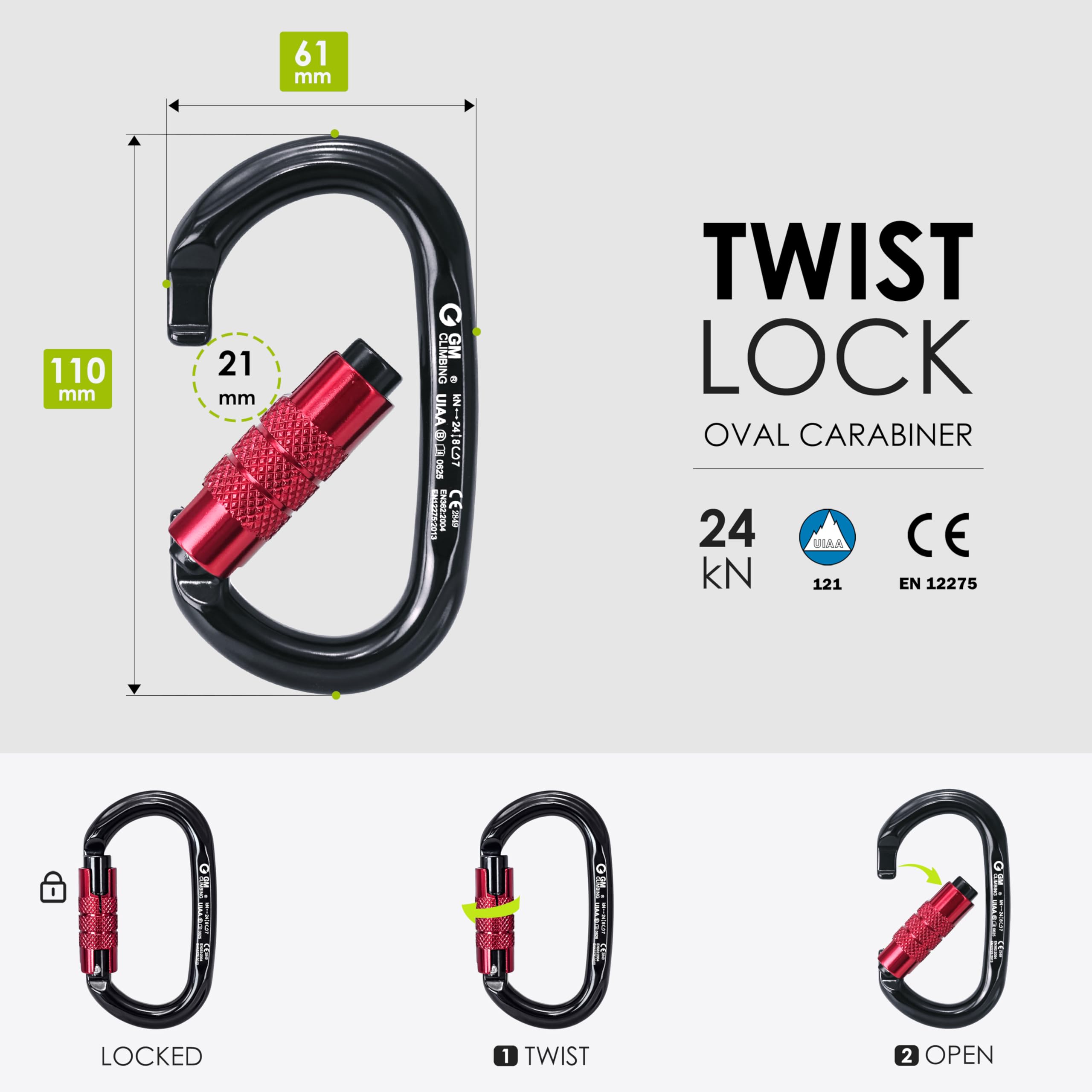 GM CLIMBING CE UIAA Certificado 30kN Swing Cheek Micro Polea Uso General Escalada
