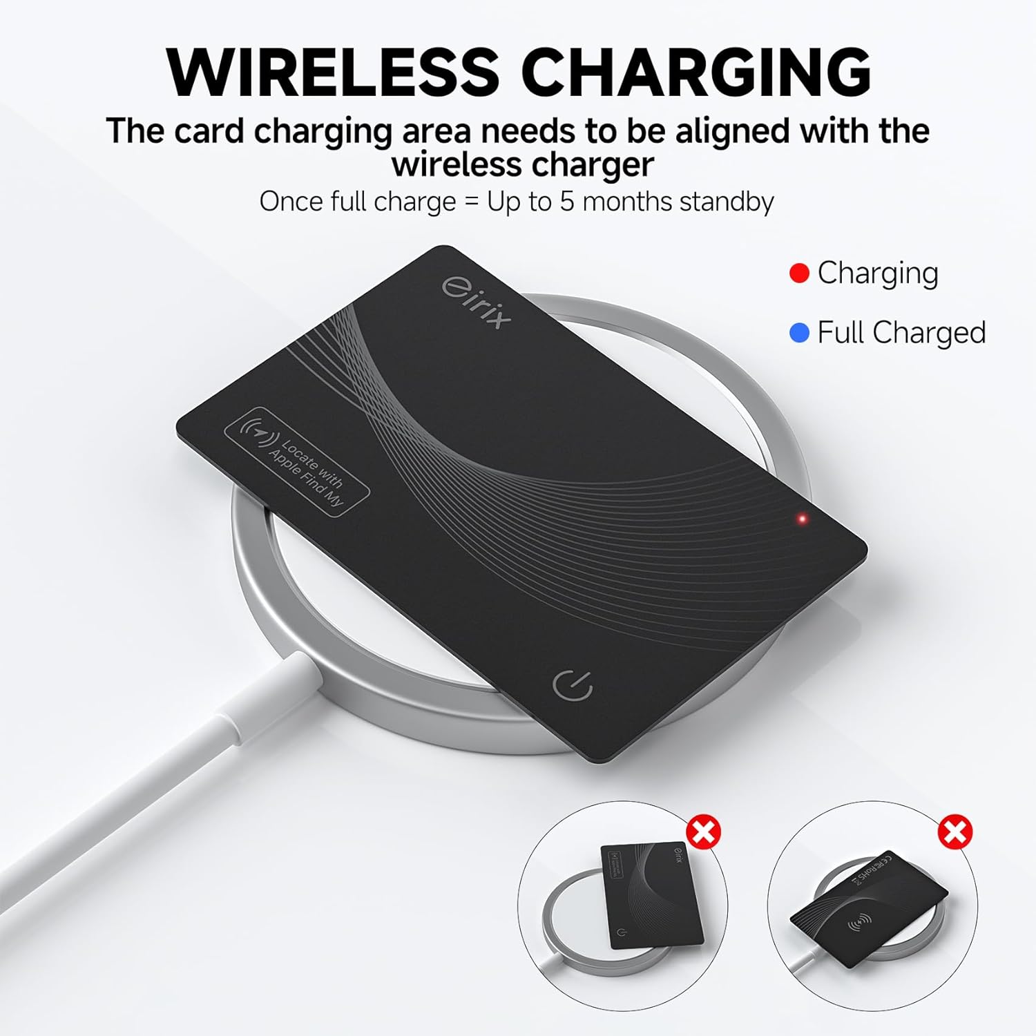 2026 Ultra Thin Wallet Tracker Card-Apple MFi Certified(1.6mm), Rechargeable Card Finder, Works with Apple Find My (iOS Only), Item Locator for Luggage Tags, Passports, Phone (Black, 1 Pack) - Image 7